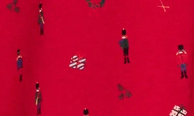 Eberjey Gisele Printed Long Pajama Set In Red