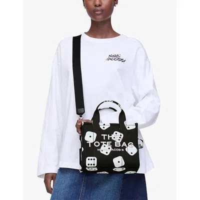 Marc Jacobs Womens Black/white  X Derrick Adams The Small Canvas Tote Bag In Multi