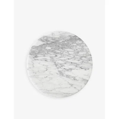 &tradition White Carrara Marble Wire Stool 18cm In White