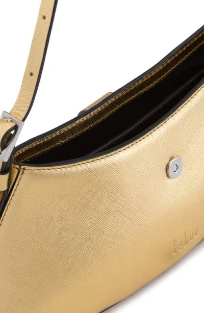 Behno Mini Ruth Metallic Leather Shoulder Bag In Gold