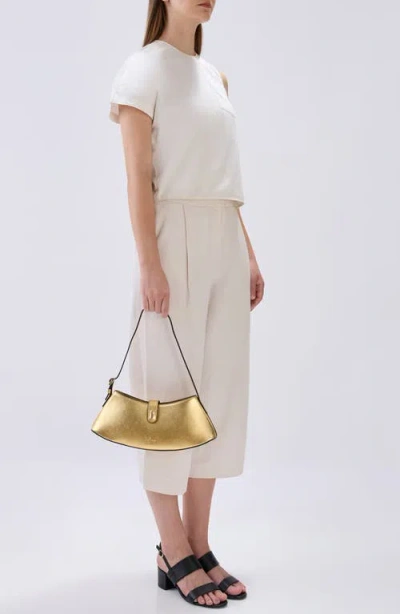 Behno Mini Ruth Metallic Leather Shoulder Bag In Gold