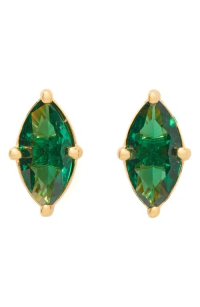 Kate Spade New York Marquise Cut Solitaire Stud Earrings In Green