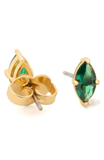 Kate Spade New York Marquise Cut Solitaire Stud Earrings In Green