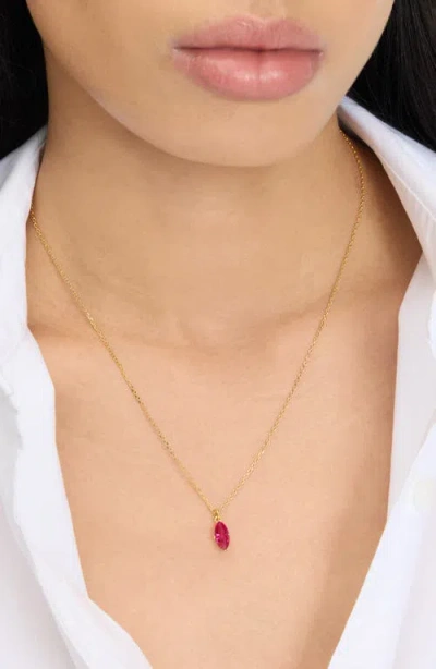 Kate Spade New York Signature Solitaire Cubic Zirconia Pendant Necklace In Pink