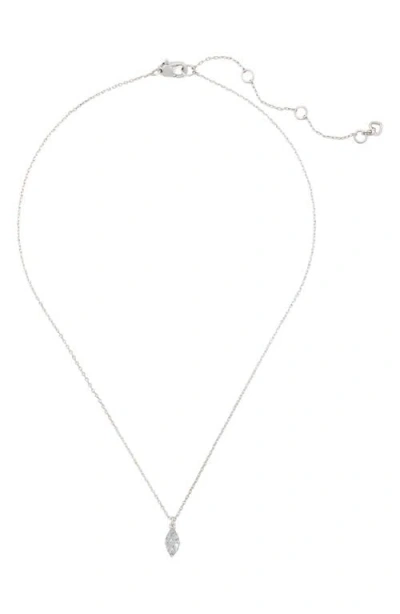 Kate Spade New York Signature Solitaire Cubic Zirconia Pendant Necklace In Silver