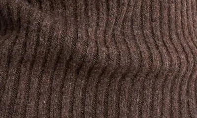 Topshop Ribbed Off The Shoulder Sweater In Brown