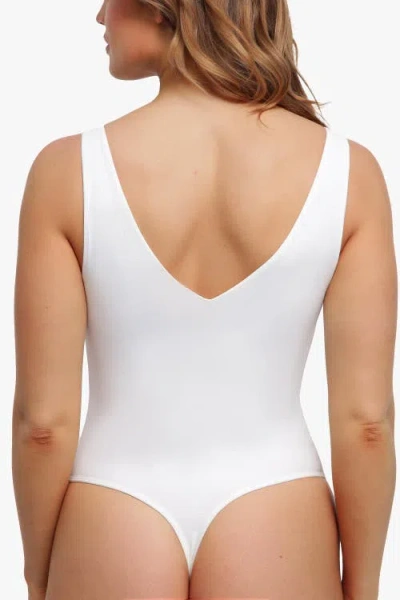 Popilush Elastic Cloud-touch All-in-one Shaping Bodysuit In White