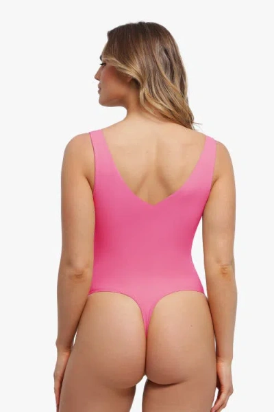 Popilush Elastic Cloud-touch All-in-one Shaping Bodysuit In Pink