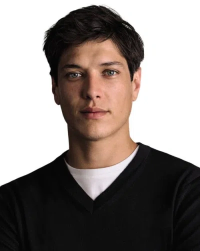 Charles Tyrwhitt Merino V-neck Sweater In Black