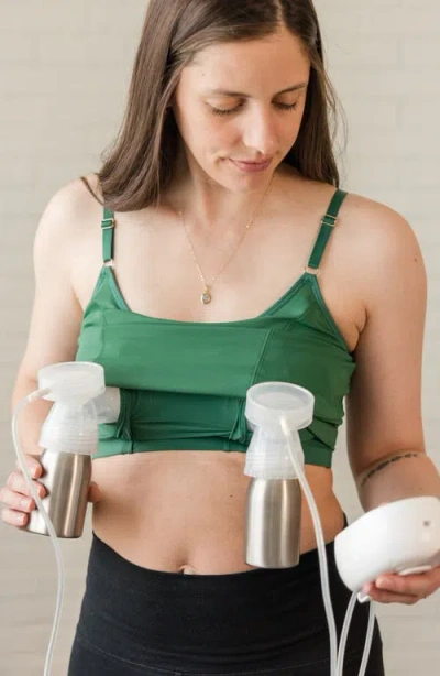 Davin & Adley Amelia Pumping And Nursing Crop Cami In Green