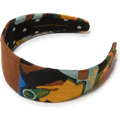 Lele Sadoughi The Met Brigitte Juan Gris Embroidered Headband In Multi