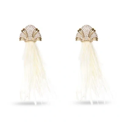 Lele Sadoughi The Met X Lele Toulouse Mlle Feather Earring In Multi