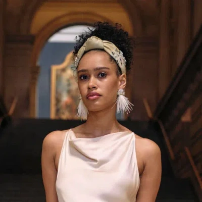 Lele Sadoughi The Met X Lele Toulouse Mlle Feather Earring In Multi