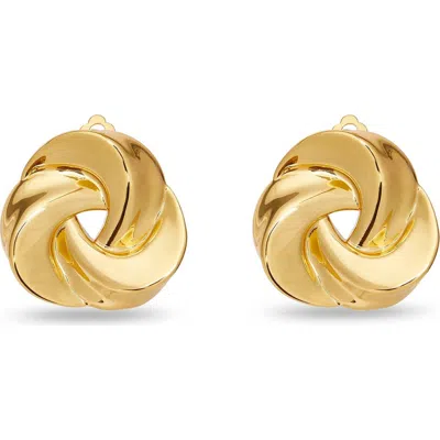 Lele Sadoughi Twisted Button Clip On Earrings In Gold