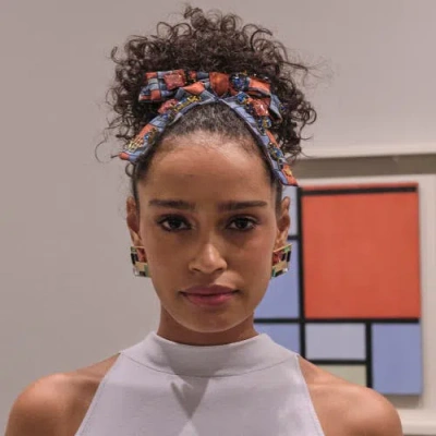 Lele Sadoughi The Met X Lele Antoinette Mondrian Bow Barrette In Multi