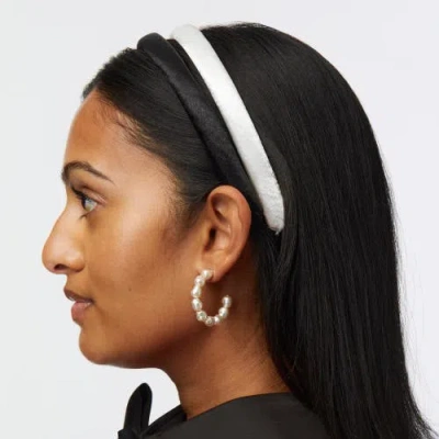 Lele Sadoughi Keepsake Stardust Hoop Earrings In White