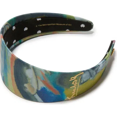 Lele Sadoughi X The Met Brigitte Kandinsky Embroidered Headband In Multi