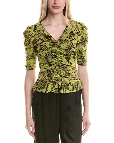 Diane Von Furstenberg Melisse Reversible Mesh Top In Black