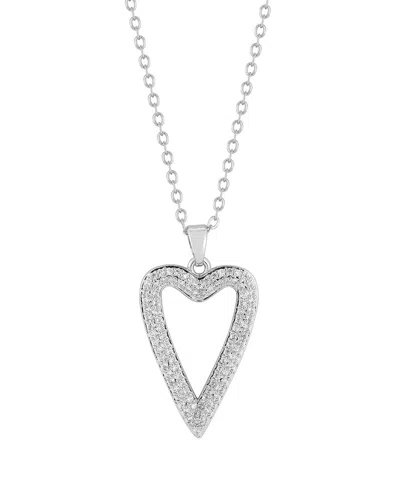 Glaze Jewelry Plated Cz Necklace In Silver