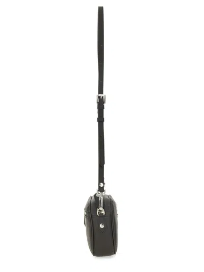 Vivienne Westwood Adjustable Strap Shoulder Bag With Rear Zip Pocket In Black