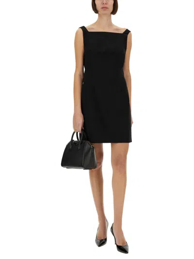 Givenchy Cutout Draped Mini Dress In Black
