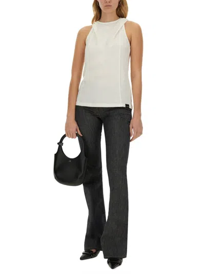 Courrèges Tops With Logo In White