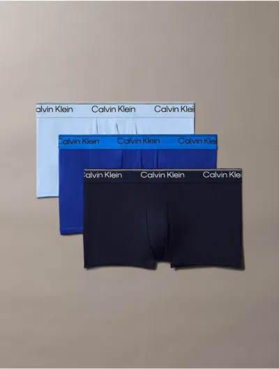 Calvin Klein Men's Microfiber Stretch 3-pack Low Rise Trunk In Multi