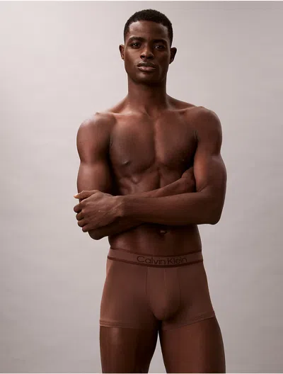 Calvin Klein Men's Tonal Logo Low Rise Trunk In Brown