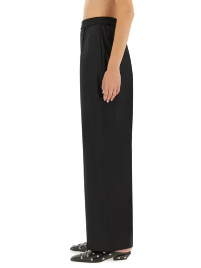 Fabiana Filippi Black Virgin Wool Trousers In Black