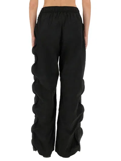 Alexander Wang T T By Alexander Wang Mid-rise Track Pants With Zipper In Black
