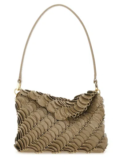 Rabanne Textured Shoulder Bag Gold-tone Hardware In Brown