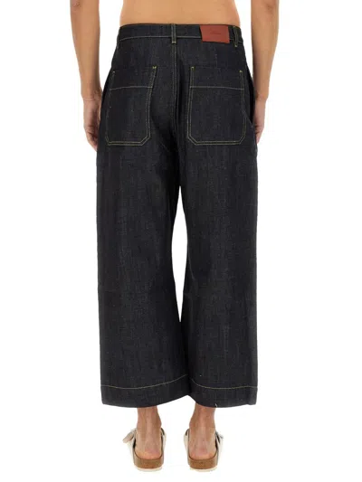 Studio Nicholson Pantalone In Denim In Blue