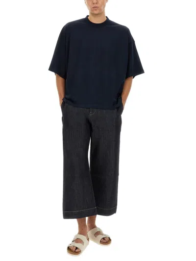 Studio Nicholson Pantalone In Denim In Blue