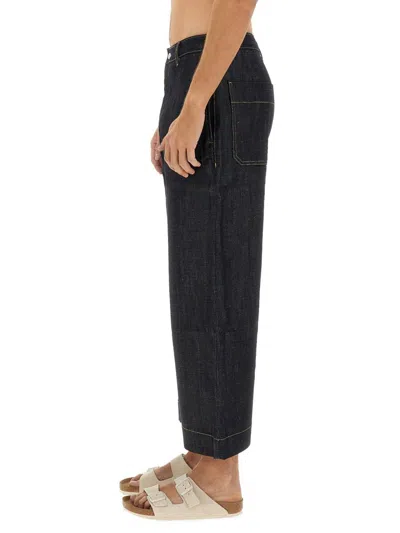 Studio Nicholson Pantalone In Denim In Blue