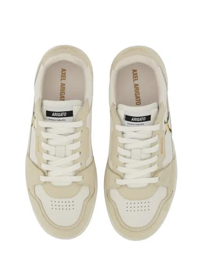 Axel Arigato Dice Lo Embroidered Leather Sneakers In White