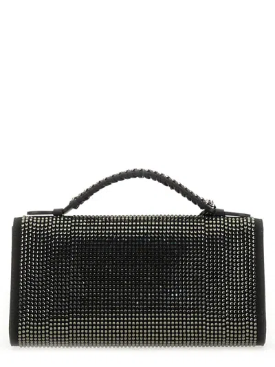 Stella Mccartney Shoulder Bag With Chain Strap And Stud Embellishments In Black