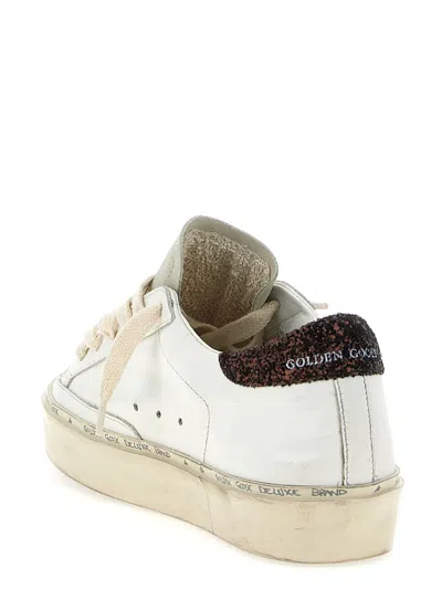Golden Goose Deluxe Brand White Hi Star Sneakers In Animal Print