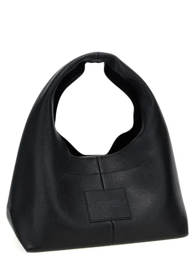 Marc Jacobs Soft Textured Leather Slouchy Bag With Rounded Handle In Black