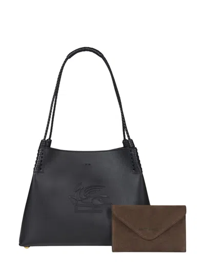 Etro Small Libra Tote Bag In Black