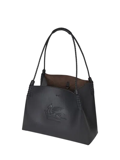 Etro Small Libra Tote Bag In Black