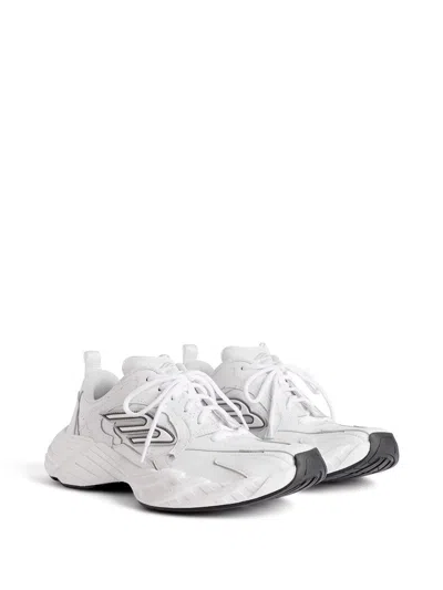 Balenciaga Monday Leather & Synthetic Sneakers In White