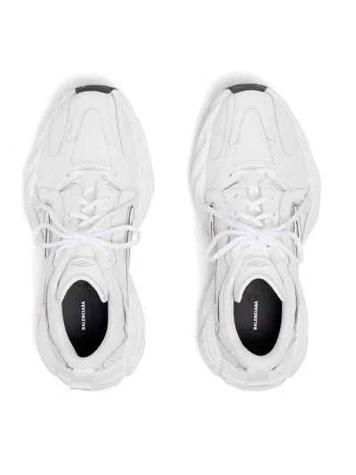 Balenciaga Monday Leather & Synthetic Sneakers In White
