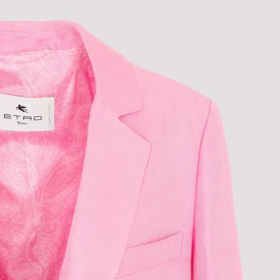 Etro Fuji Single-breasted Blazer In Pink