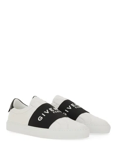 Givenchy Sneaker Urban Street In Pelle Con Fascia Elasticizzata In White