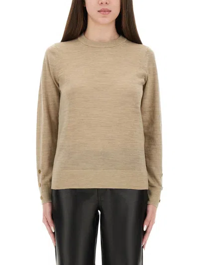 Michael Kors Merino Wool Sweater In Neutral