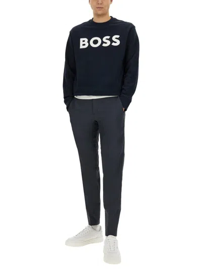 Hugo Boss Boss Webasiccrew Sweatshirt In Black