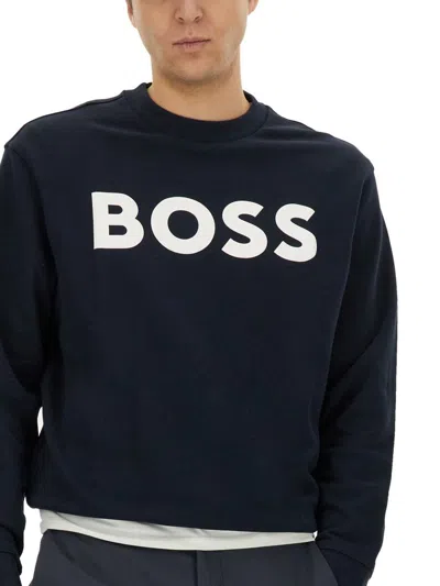 Hugo Boss Boss Webasiccrew Sweatshirt In Black