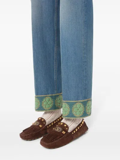 Valentino Driver Loafers In Brown