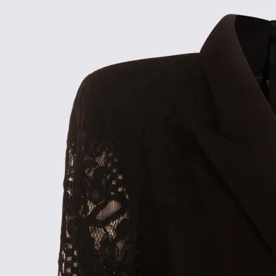 Nissa Black Midi Dress In Brown