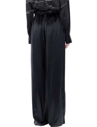 Ferragamo Satin Pijama Pants In Black